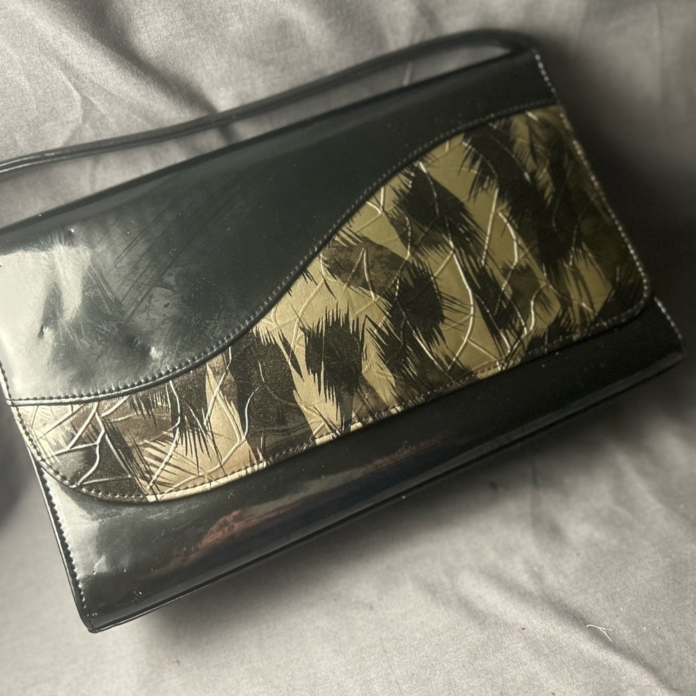 Black and Gold Clutch Bag